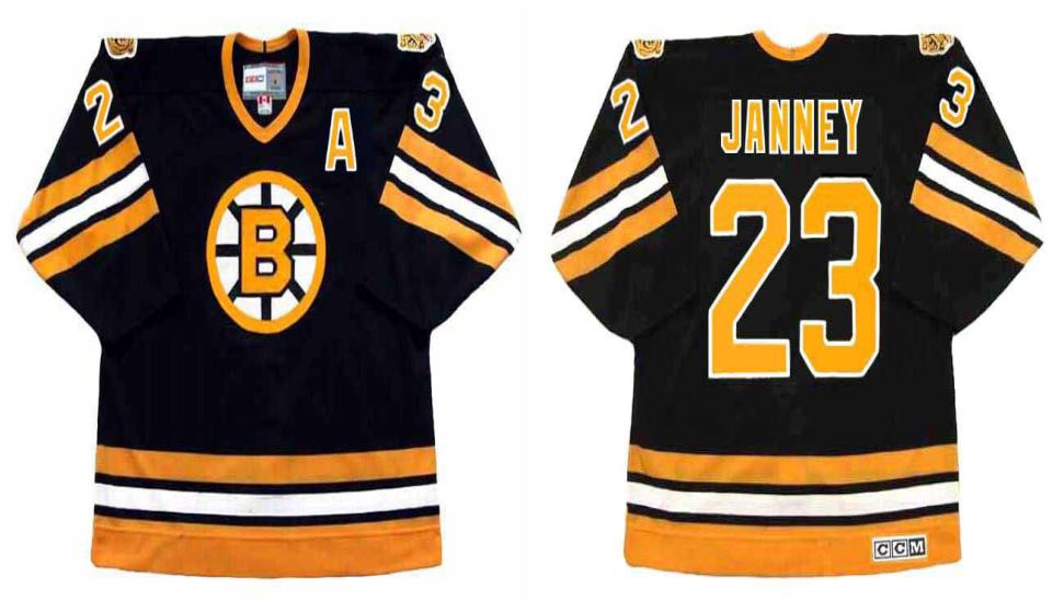 2019 Men Boston Bruins 23 Janney Black CCM NHL jerseys